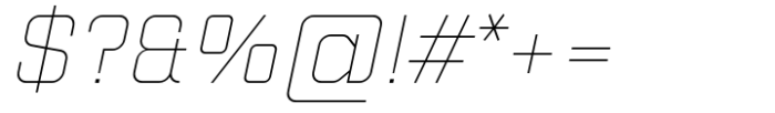 Phatthana Thin Italic Font OTHER CHARS