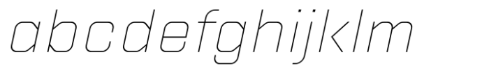 Phatthana Thin Italic Font LOWERCASE