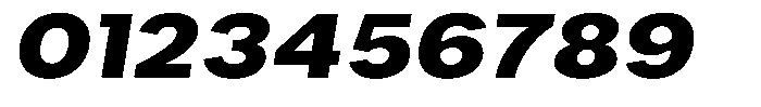 Phiano BlackExpandedSlant Font OTHER CHARS