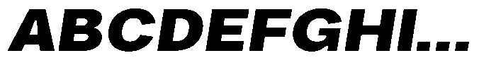 Phiano BlackExpandedSlant Font UPPERCASE