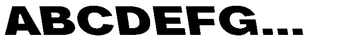 Phiano BlackExtExpBackslant Font UPPERCASE