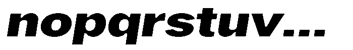 Phiano BlackExtExpSlant Font LOWERCASE
