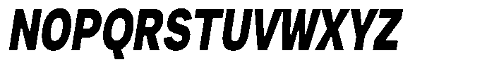 Phiano BlackExtraCondSlant Font UPPERCASE