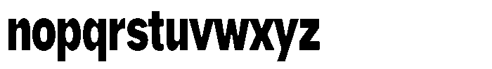 Phiano BlackExtraCondensed Font LOWERCASE