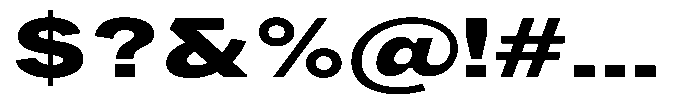 Phiano BlackExtraExpanded Font OTHER CHARS