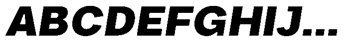 Phiano BlackSemiExpandedSlant Font UPPERCASE