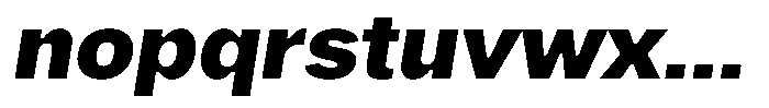 Phiano BlackSemiExpandedSlant Font LOWERCASE