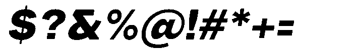 Phiano BlackSlant Font OTHER CHARS
