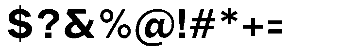 Phiano Bold Font OTHER CHARS