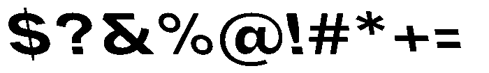 Phiano BoldExpandedBackslant Font OTHER CHARS