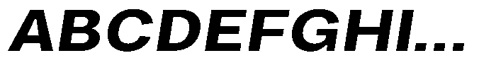 Phiano BoldExpandedSlant Font UPPERCASE