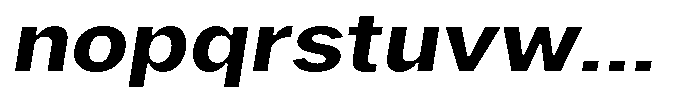 Phiano BoldExpandedSlant Font LOWERCASE
