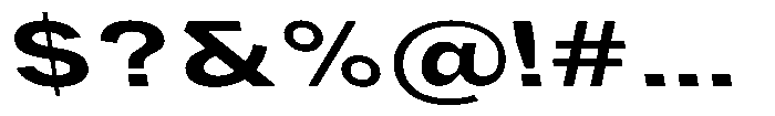 Phiano BoldExtExpBackslant Font OTHER CHARS