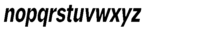 Phiano BoldExtraCondSlant Font LOWERCASE