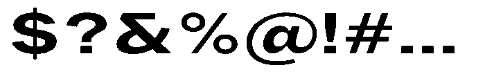 Phiano BoldExtraExpanded Font OTHER CHARS