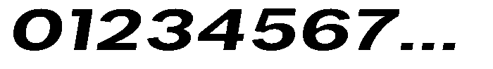 Phiano BoldExtraExpandedSlant Font OTHER CHARS
