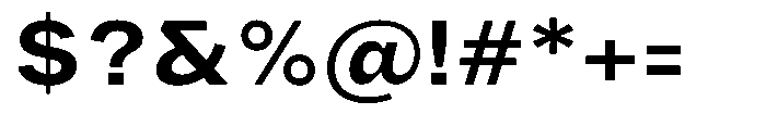 Phiano BoldSemiExpanded Font OTHER CHARS