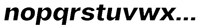 Phiano BoldSemiExpandedSlant Font LOWERCASE