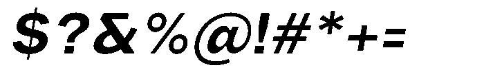 Phiano BoldSlant Font OTHER CHARS