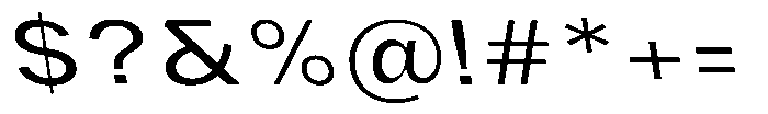 Phiano ExpandedBackslant Font OTHER CHARS