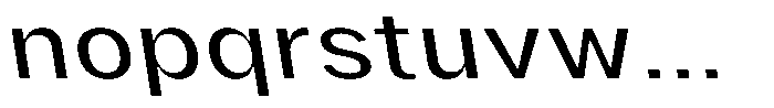 Phiano ExpandedBackslant Font LOWERCASE