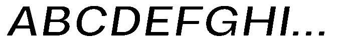 Phiano ExpandedSlant Font UPPERCASE
