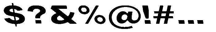 Phiano ExtBdExtExpBackslant Font OTHER CHARS