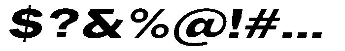 Phiano ExtBdExtExpSlant Font OTHER CHARS