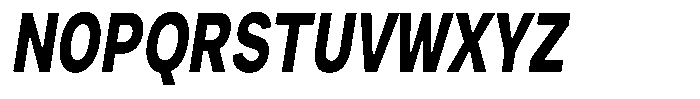 Phiano ExtBdExtraCondSlant Font UPPERCASE