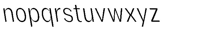 Phiano ExtLtCondBackslant Font LOWERCASE
