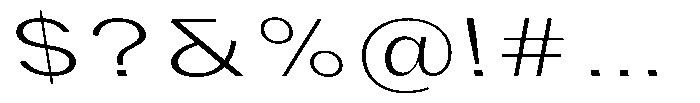 Phiano ExtLtExtExpBackslant Font OTHER CHARS