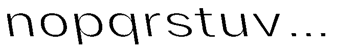 Phiano ExtLtExtExpBackslant Font LOWERCASE