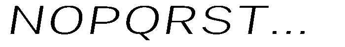 Phiano ExtLtExtExpSlant Font UPPERCASE