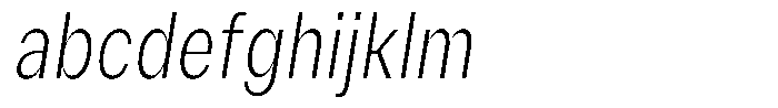 Phiano ExtLtExtraCondSlant FONT