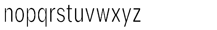 Phiano ExtLtExtraCond Font LOWERCASE