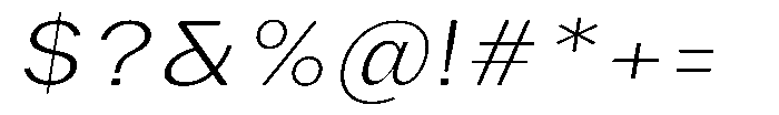 Phiano ExtLtSemExpSlant Font OTHER CHARS