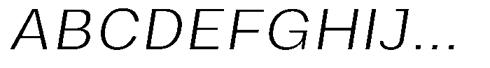 Phiano ExtLtSemExpSlant Font UPPERCASE