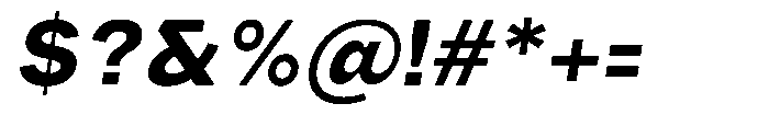 Phiano ExtraBoldSlant Font OTHER CHARS