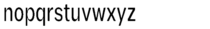 Phiano ExtraCondensed Font LOWERCASE