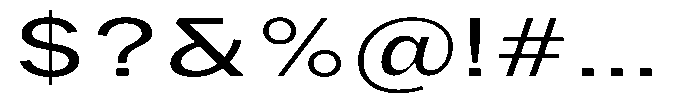 Phiano ExtraExpanded Font OTHER CHARS