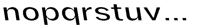 Phiano ExtraExpandedBackslant Font LOWERCASE
