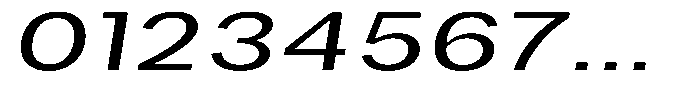 Phiano ExtraExpandedSlant Font OTHER CHARS