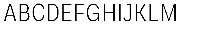 Phiano ExtraLightCondensed Font UPPERCASE