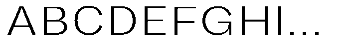 Phiano ExtraLightExpanded Font UPPERCASE