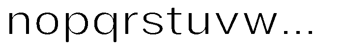 Phiano ExtraLightExpanded Font LOWERCASE