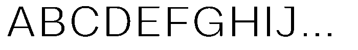 Phiano ExtraLightSemiExpanded Font UPPERCASE
