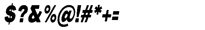 Phiano Gr BlackExtraCondSlant Font OTHER CHARS