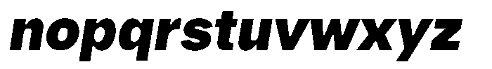 Phiano Gr BlackSlant Font LOWERCASE