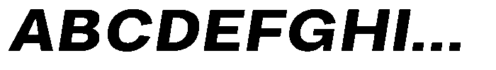 Phiano Gr BoldExpandedSlant Font UPPERCASE