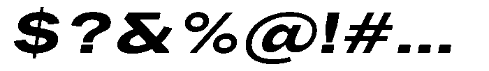 Phiano Gr BoldExtExpSlant Font OTHER CHARS